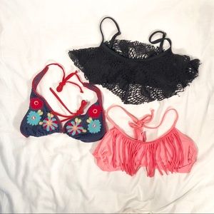 Bundle of 3 Xhilaration Swim Tops Size Small